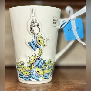 Cute 🥰 Pixar Rae Dunn Mug Disney Toy Story Aliens “THE CLAW IS OUR MASTER” - New